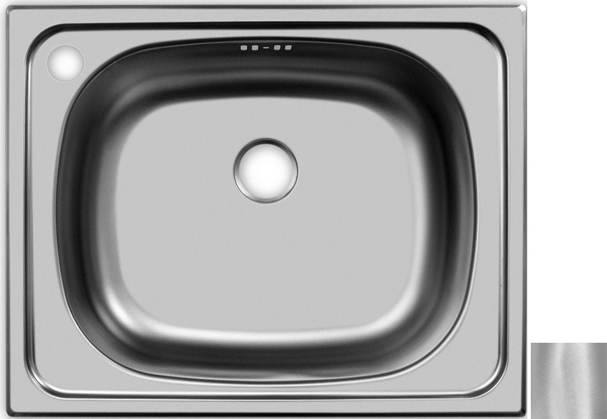 Кухонная мойка матовая сталь Ukinox Классика CLM500.400 --T6C 1C