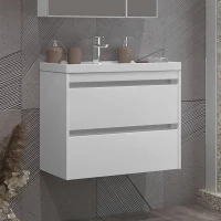 Тумба Фреш 70, цвет белый/белый (9003) (раковина FRAME)