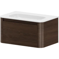 Тумба под раковину Armadi Art Voi Massive Veneer Dark Oak 782-080-MV 80 см, подвесная, темный дуб