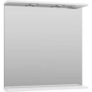 Изображение товара зеркало misty енисей э-ени02070-011 70x72 см, с подсветкой, выключателем, белый глянец/белый матовый