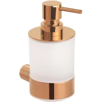 Дозатор для жидкого мыла Bemeta Glacera 175109010 200 мл, настенный, медное золото глянец