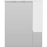 Изображение товара зеркальный шкаф misty чегет п-чег-02085-01п 82,5x100,1 см r, с подсветкой, выключателем, белый глянец