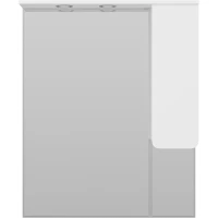 Зеркальный шкаф Misty Чегет П-Чег-02085-01П 82,5x100,1 см R, с подсветкой, выключателем, белый глянец