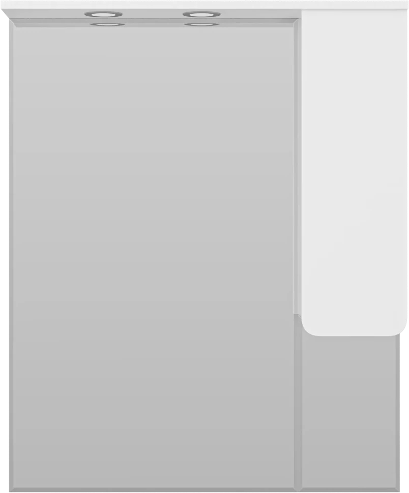 Зеркальный шкаф Misty Чегет П-Чег-02085-01П 82,5x100,1 см R, с подсветкой, выключателем, белый глянец