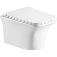 Унитаз подвесной Ceruttispa Nivolet Aria CT7779 безободковый, с сиденьем микролифт, белый