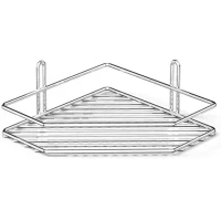 Полка для ванной Tekno-tel ES071 20x20 см, угловая, хром