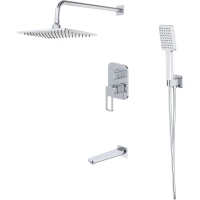 Душевой комплект IDDIS Slide SLISB03i68 300x190 мм, со смесителем, хром