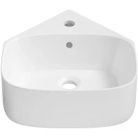 Раковина Wellsee WC Area 30180100S 39x44 см, угловая, подвесная, белый 
