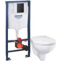 Комплект подвесной унитаз Grohe Bau Ceramic 39351000 + система инсталляции Grohe 38811kf0