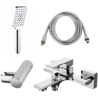 Смеситель для ванны AQG Bold 01ALP411CR с душевым гарнитуром, хром