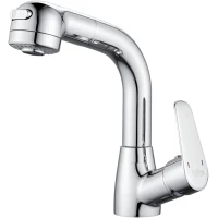 Смеситель для раковины Raffine F291 с выдвижным изливом, хром