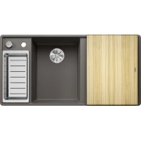 Кухонная мойка Blanco Axia III 6S-F InFino 527231 99x50 см, вулканический серый