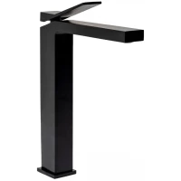 Смеситель для раковины Rea Duet REA-B4414 без донного клапана, черный матовый