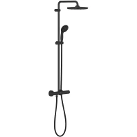 Душевая система Grohe Vitalio Start System 266772430 250 мм, с термостатом, черный матовый