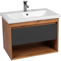 Тумба графит матовый/дуб вотан 76,6 см Viant Бостон VBOS80COG-T1YP