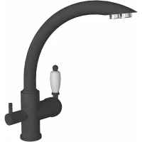 Смеситель для кухни Florentina Шале 333.25H.2113.102 с подключением к фильтру, черный