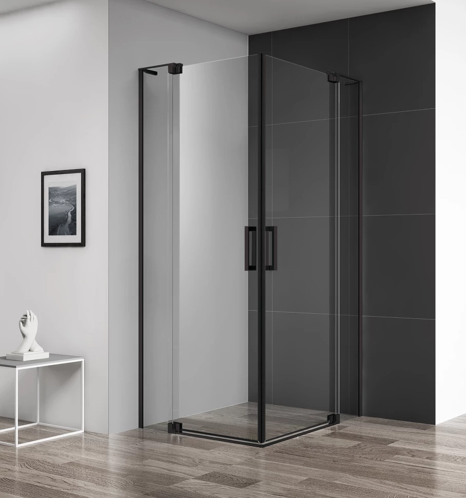 

Душевой уголок 100-110x70-80 см Cezares SLIDER-AH-2-70/80-100/110-C-NERO прозрачное