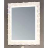 Изображение товара зеркало 66x85 см белый глянец marka one lumier у72505