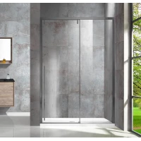 Душевая дверь Vincea Lugano VDS-1L130CLGM-1 130 см, профиль вороненая сталь, стекло прозрачное