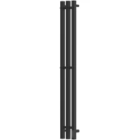 Полотенцесушитель электрический Point Гермес П3 PN13822B 1190x150, диммер правый, черный матовый