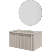 Комплект мебели Armadi Art Voi Cashmere 782-080-R-C + 786-080-C + 545-80-G 82 см, подвесной, кашемир матовый