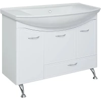 Тумба белый 101,6 см с бельевой корзиной Runo Севилья 00000000598