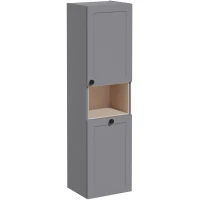 Пенал VitrA Root Classic 68526 подвесной R, с бельевой корзиной, серый матовый