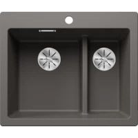 Кухонная мойка Blanco Pleon 6 Split InFino 527322 61,5x51 см, вулканический серый