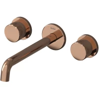 Смеситель для раковины Teska Tria E5219 встраиваемый, без донного клапана, розовое золото