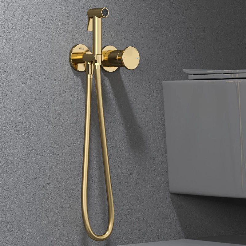 Гигиенический душ Teska Arte Tera T5537 со смесителем, золотой