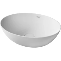 Раковина-чаша D&K Matrix DT1390708 41x33,5 см, накладная, белый матовый