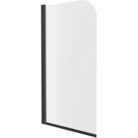 Шторка на ванну Knotlor Veil BS080CG0GM 80 см, профиль вороненая сталь, стекло прозрачное