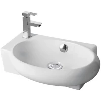 Раковина CeramaLux 9100R 43x29 см R, подвесная, белый