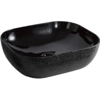 Раковина-чаша CeramaLux D1302H004 50x40 см, накладная, черный глянец