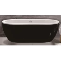 Акриловая ванна Esbano Tokyo ESVATOKYB 170x80 см, отдельностоящая, черный/белый