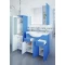 Комплект мебели голубой матовый 87,5 см Sanflor Глория C000005711 + 1.WH11.0.265 + C000005692 - 2