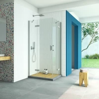 Душевой уголок Vegas Glass AFA-F Retta 90*80 07 crystalvision L 90x80 см L, профиль матовый хром, стекло прозрачное