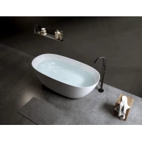 Ванна из литьевого мрамора Timo Satu Solid Surface SATU1555 155x78 см, отдельностоящая, белый матовый