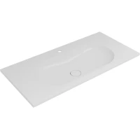 Раковина Vincea Welle VCB-4H100W 100x48 см, накладная, белый