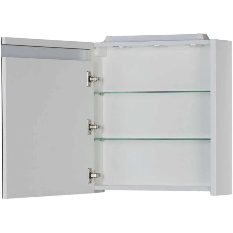 Зеркальный шкаф 59,2x60 см с подсветкой белый Aquanet Лайн 00164932