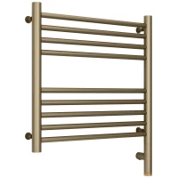 Полотенцесушитель электрический 500x500 золотой шелк МЭМ правый, перемычка прямая Сунержа Богема 3.0 32-5805-5050