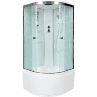 Душевая кабина 100x100x220 см Deto EM4510 матовое с прозрачным узором