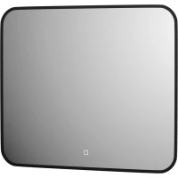 Зеркало Defesto Aura DF 2966SH 70x60 см, с LED-подсветкой, сенсорным выключателем, диммером, черный матовый