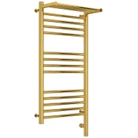 Полотенцесушитель электрический 800x400 золотой МЭМ правый Сунержа Богема с полкой 3.0 03-5807-8040