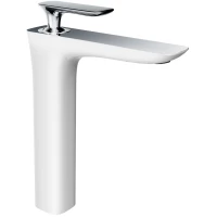 Смеситель для раковины AltroBagno Aperto AltroBagnoAperto010206BiCr хром/белый глянец