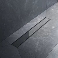 Душевой трап (лоток) Am.Pm PrimeFlow W02SC-U11-060-04BM 59,4 см, с решеткой, 2 в 1 под плитку, черный матовый