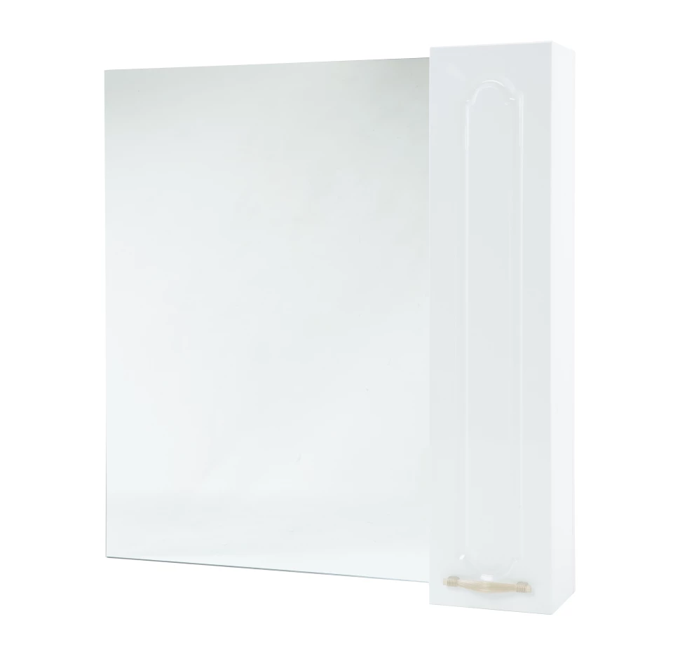 Зеркальный шкаф 74х80 см белый глянец L/R Bellezza Тиффани 4610512000014 - фото 1