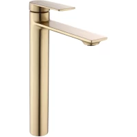 Смеситель для раковины Rea Storm REA-B7962 без донного клапана, золотой матовый