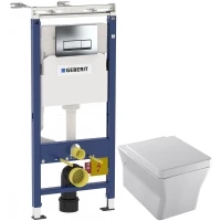 Комплект подвесной унитаз Jacob Delafon Reve E4811-00 + система инсталляции Geberit 458.125.21.1