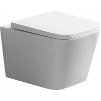 Унитаз подвесной Agger AT11150 безободковый, торнадо, с сиденьем микролифт, белый глянец